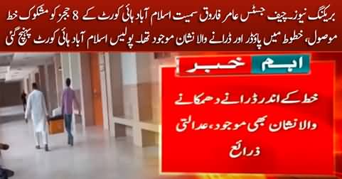Breaking News: Islamabad High Court's 8 judges receive suspicious letters