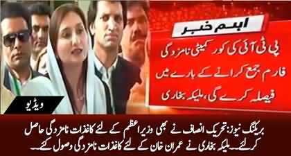 Breaking News: Maleeka Bokhari receives nomination papers of PM's designation for Imran Khan - Dawn News