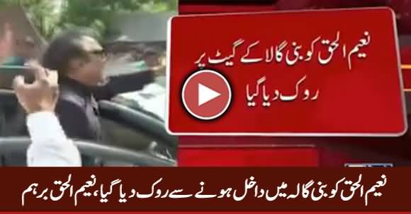 Breaking News: Naeem ul Haq Stopped From Entering Bani Gala