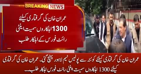 Breaking News: Quetta Police Arrived Lahore to Arrest Imran Khan