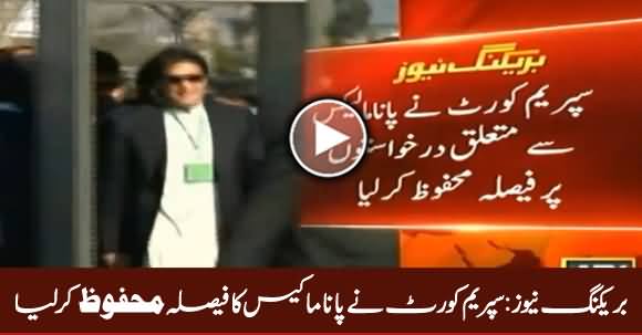 Breaking News: Supreme Court Reserves Verdict of Panama Case