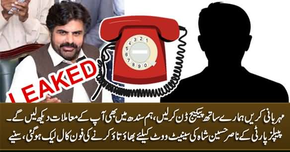 Breaking: PPP's Nasir Hussain Shah's Phone Call Leaked Buying Senate Votes