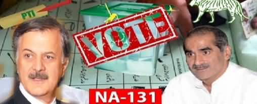 By-Elections NA-131 Lahore (Khawaja Saad Vs Hamayun Akhtar) Latest Results