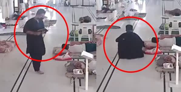 CCTV Footage: A Guy Steals Mobile Phones in Mosque While Holding Quran in His Hands