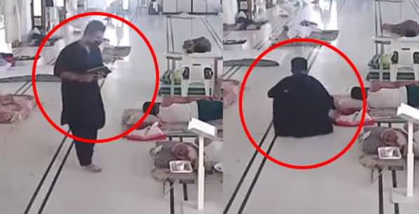 CCTV Footage: A Guy Steals Mobile Phones in Mosque While Holding Quran in His Hands