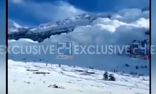 CCTV Footage of Avalanche (Barfani Toda) Falling In Swat, 10 Houses Buried