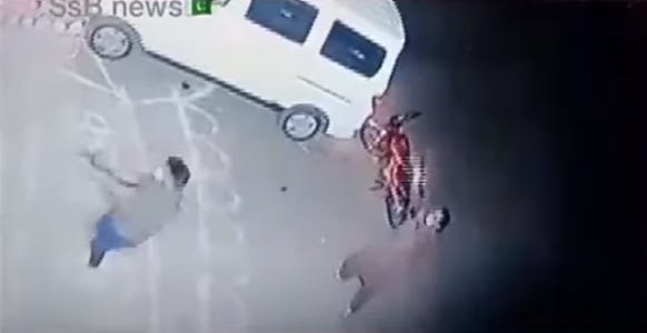 CCTV Footage Of Firing Outside Sabina Theater In Faisalabad Appears