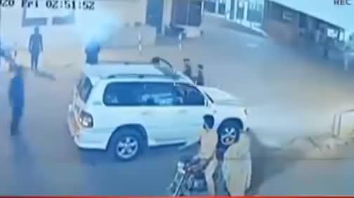 CCTV Footage of Sher Miandad And His Son On Hospital Door Right After Attack