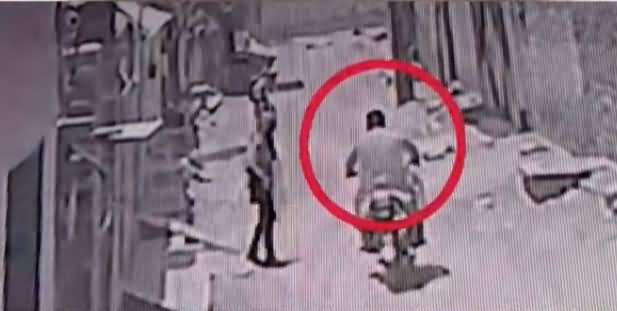 CCTV Footage: See How A Motorcyclist Harassing A Girl