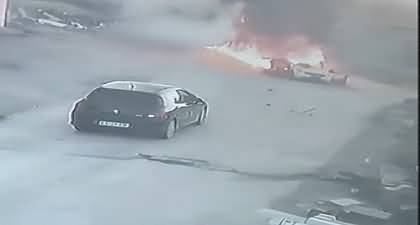 CCTV video of an Israeli airstrike on a car in Jenin