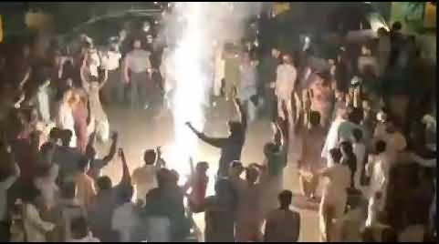 Celebrations in Daska After PMLN’s Nausheen Iftikhar Wins With A Big Margin Against PTI