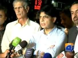 Ch. Nisar Talks to Media in Peshawar About Blast on Christian's Church