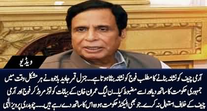 Ch Pervez Elahi appreciates Gen Qamar Javed Bajwa's efforts to strengthen the democracy