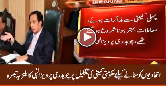 Chaudhry Pervez Elahi's Response on Govt's Committee Formed To Remove Differences With Allies