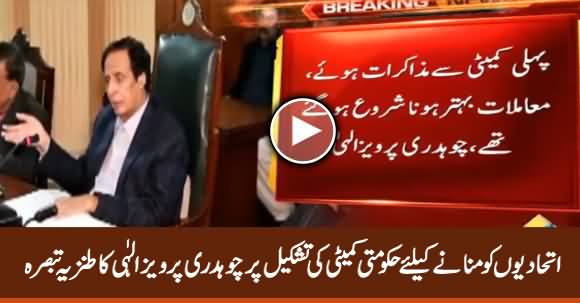 Chaudhry Pervez Elahi's Response on Govt's Committee Formed To Remove Differences With Allies
