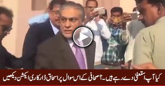 Check Ishaq Dar's Reaction When Journalist Asked 