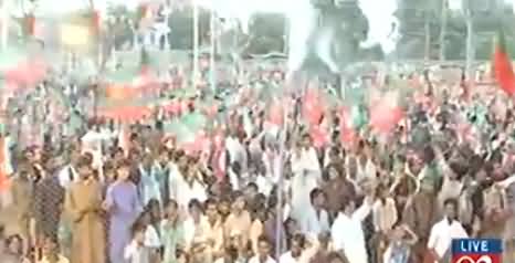 Check Out The Crowd In PTI Jalsa Sukkur, Jalsa Gah Filled