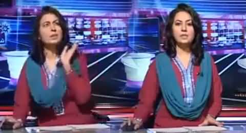 Check The Reaction of Female News Caster When Something Crashed on Her