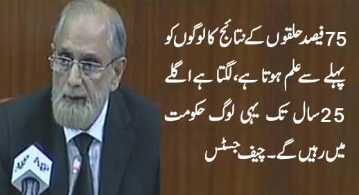Chief Justice Anwar Zaheer Jamali Blasting Remarks About Electoral System of Pakistan