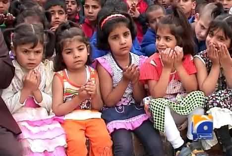 Children of Sweet Home Praying For the Health of Hamid Mir