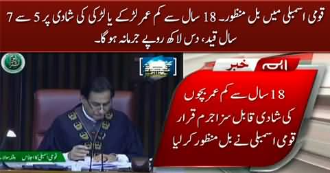 Children under 18 can no longer get married, bill passed in National Assembly