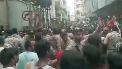 Chaos in Hyderabad after rumors of desecration of Quran, Rangers trying to control the situation