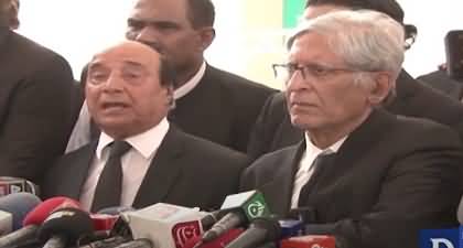 Civilians' trial in military courts - Aitzaz Ahsan & Latif Khosa's important media talk