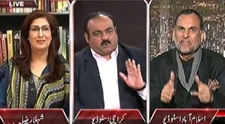 Clash Between MQM Khwaja Izhar ul Hasan & PTI Azam Swati in Live Show
