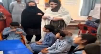 CM KPK Gandapur gets angry on Photo Shoot of Mashaal Yousafzai distributing Rs 50 Eidi in kids