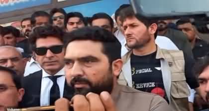 CM Sohail Afridi's interaction with journalists outside Adiala Jail