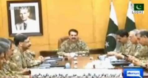 Core Commanders Conference on Zarb e Azb Operation: Army Chief Satisfied on Operation Progress