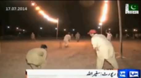Cricket Fans Arranged Night Cricket Tournament in Peshawar, KPK