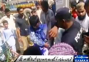 Cycle Thief Caught and Tied Up with Electric Pole by the Poeple in Lahore