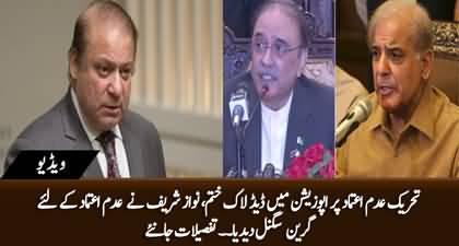 Deadlock on no-confidence ends, Nawaz Sharif gives green signal to Fazal ur Rehman & Shahbaz Sharif