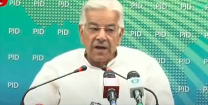Defence Minister Khawaja Asif's press conference on Imran Khan's statement