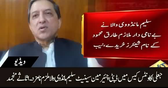 Deputy Chairman Senate Saleem Mandviwalla Nominated As Accused In Fake Accounts Case
