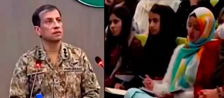 DG ISPR's interaction with a student from Gwadar during the internship program