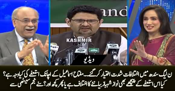 Differences in PMLN Sindh, Why Miftah Ismail Resigned? Najam Sethi Reveals