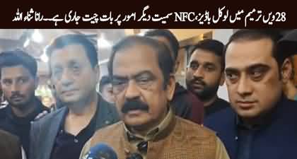 Discussions are underway on local govt bodies, NFC and other issues in the 28th Amendment - Rana Sanaullah
