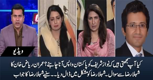 Do You Think Nawaz Sharif Should Come Back? Imran Riaz Khan Put Shehla Raza in Trouble