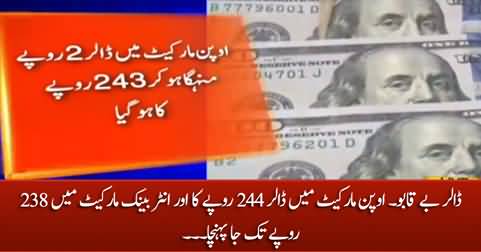 Dollar out of control, trading at 138 Rs in interbank market