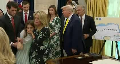 Donald Trump's press interaction cut short after girl faints in the Oval Office