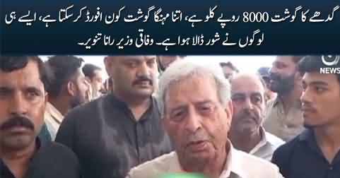 Donkey meat is very expensive, it is Rs 8000 per kg - Federal Minister Rana Tanveer