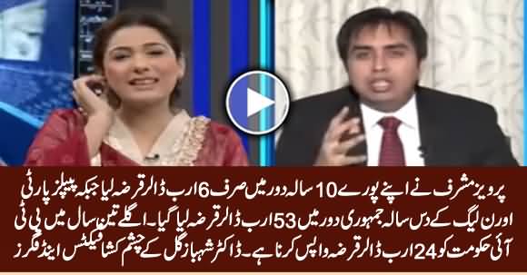 Dr. Shahbaz Gill Tells Shocking Facts & Figures How Much Loan PPP & PMLN Govt Took in 10 Years