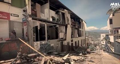 Drone footage shows devastating aftermath from Colombia earthquake
