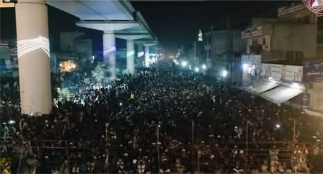 Drone view of Khadim Hussain Rizvi's Urs in Lahore