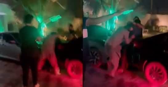 Drunk PTI MPA Khurram Laghari Fighting With A Guy in Car Parking