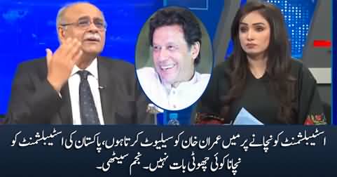 Establishment Ko Nachaney Per Mein Imran Khan Ko Salute Karta Hoon - Najam Sethi