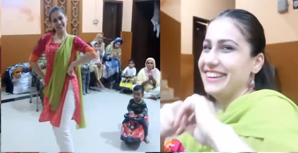 European Girl Dancing And Enjoying With Pakistani Family