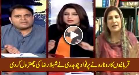 Excellent Chitrol of Shehla Raza By Fawad Chaudhry For Crying About Her Sacrifices